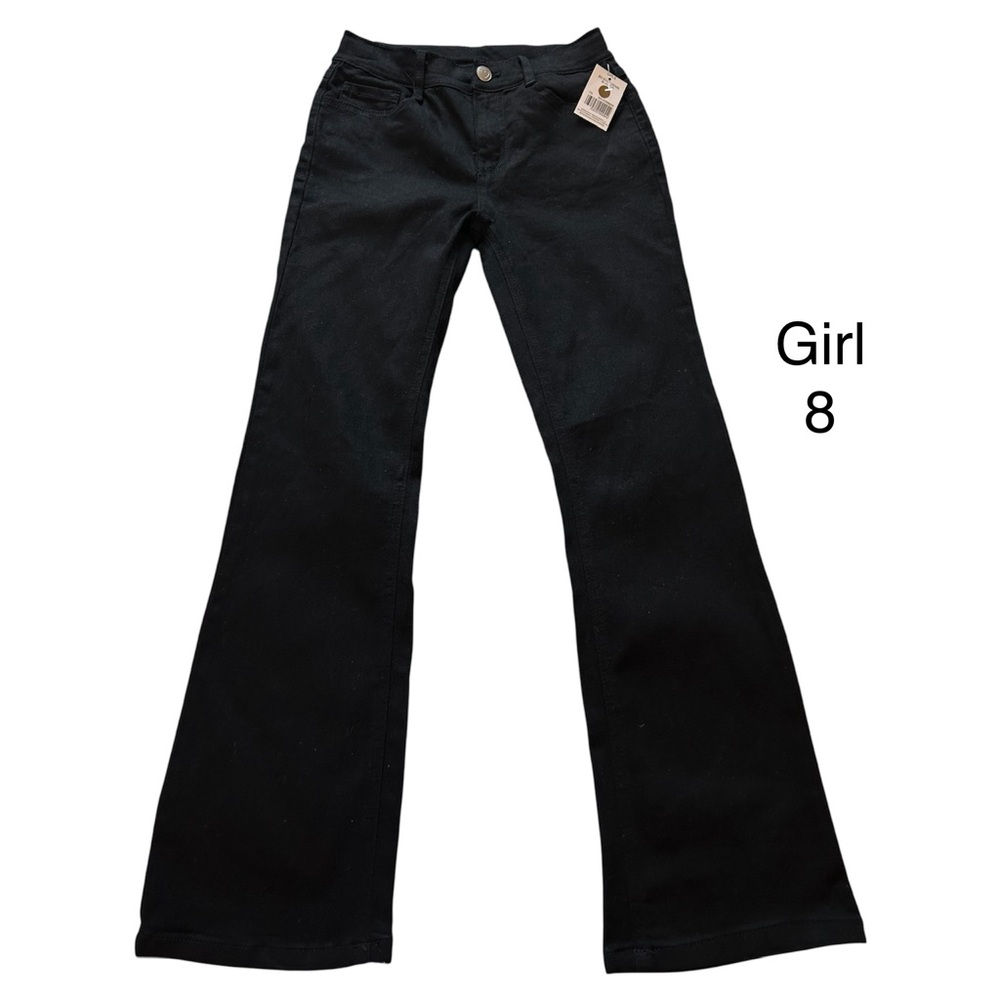 NWT Extremely Me Girl Black Bootcut Soft Denim Pants Size 8